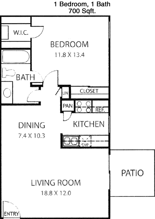 700 sq ft floorplan layout