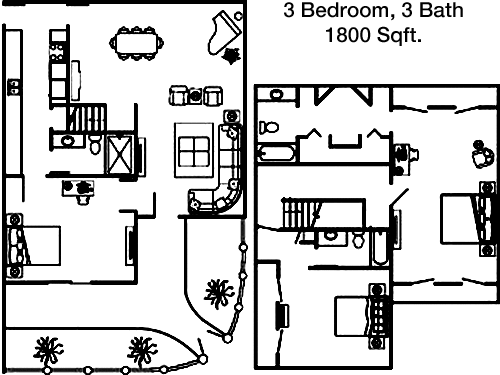 1,800 sq ft floorplan layout