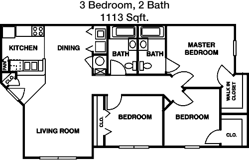 3x2 floorplan layout