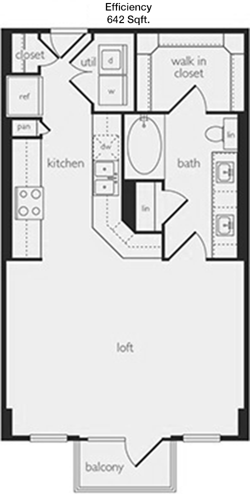 642 sq ft floorplan layout
