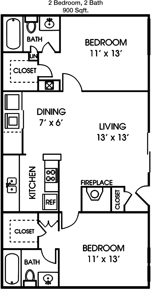900 sq ft floorplan layout