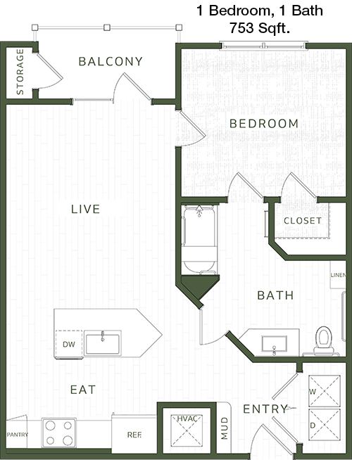 753 sq ft floorplan layout
