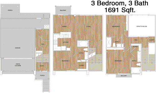 1,691 sq ft floorplan layout