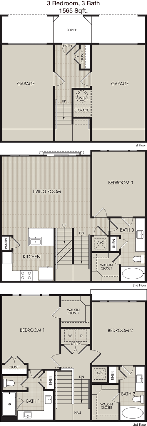 1,565 sq ft floorplan layout