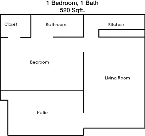 520 sq ft floorplan layout