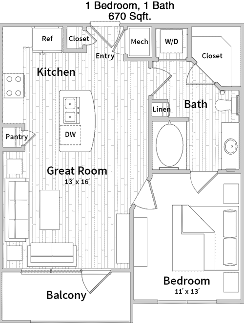 A floorplan layout