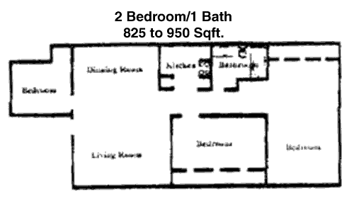 825 sq ft floorplan layout