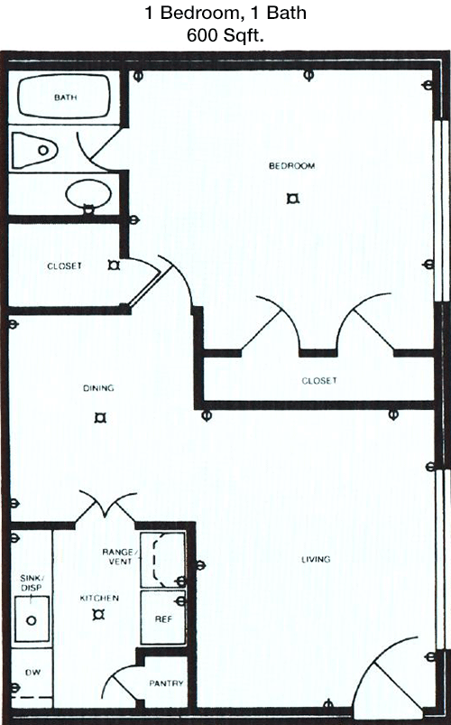 600 sq ft floorplan layout