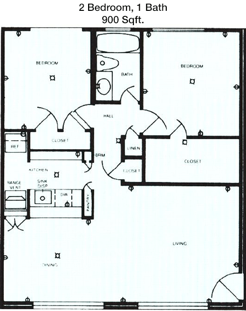 900 sq ft floorplan layout