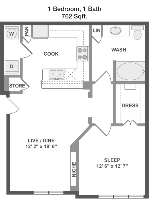 762 sq ft floorplan layout