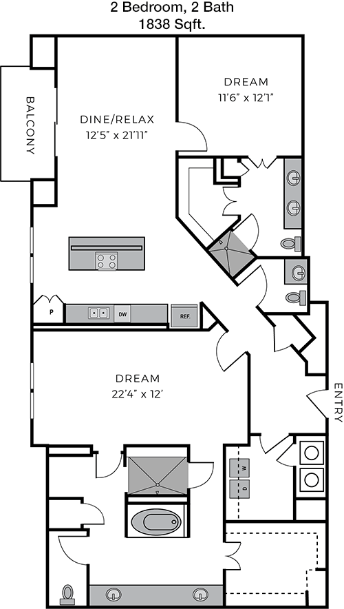 1,838 sq ft floorplan layout