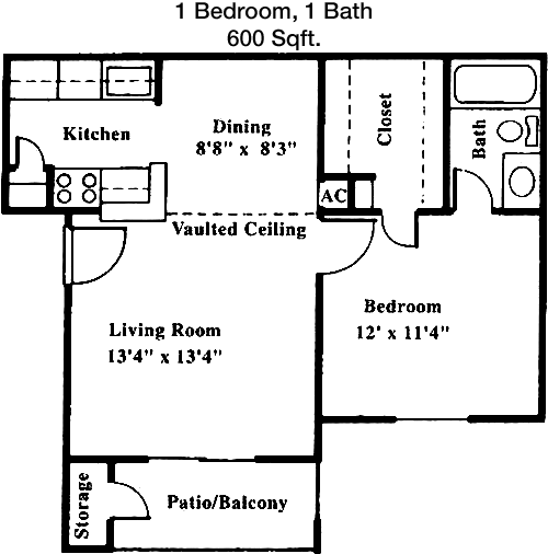600 sq ft floorplan layout