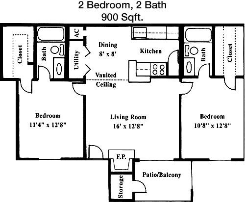 900 sq ft floorplan layout