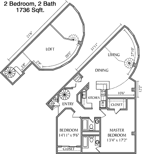 1,736 sq ft floorplan layout