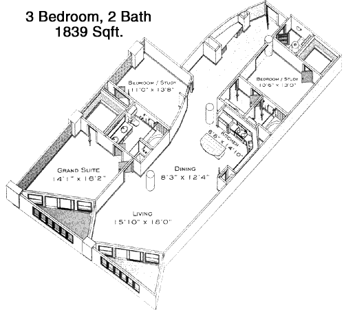 1,839 sq ft floorplan layout
