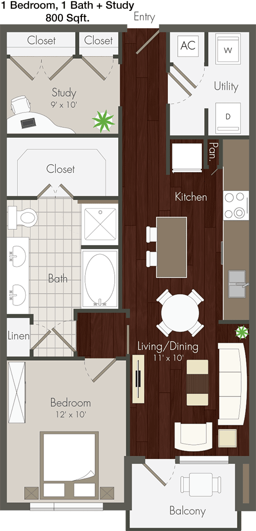 800 sq ft floorplan layout