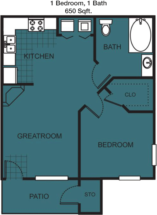 650 sq ft floorplan layout
