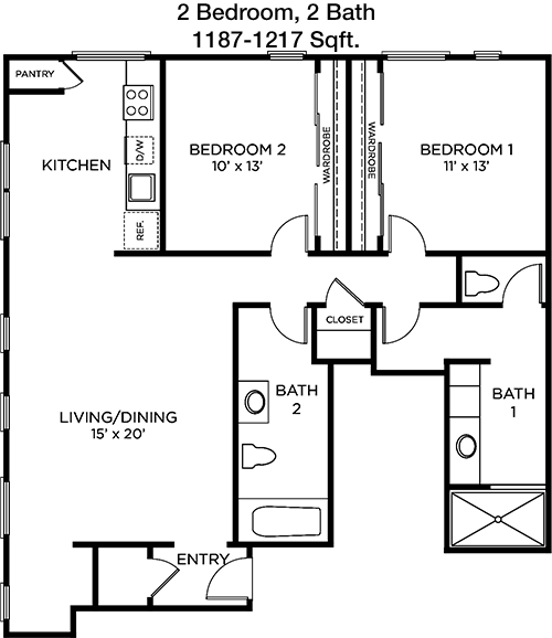 L2C-AR - Traditional floorplan layout