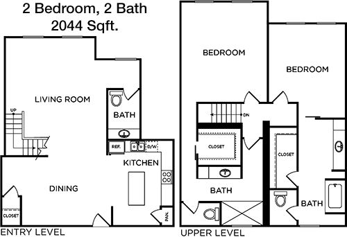 2,044 sq ft floorplan layout
