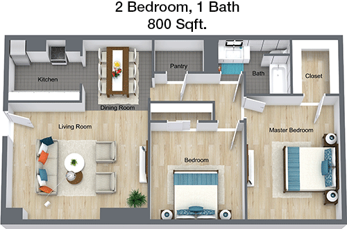 800 sq ft floorplan layout