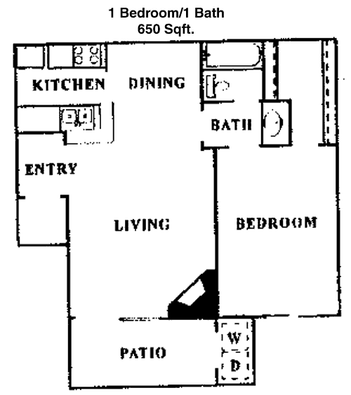 650 sq ft floorplan layout