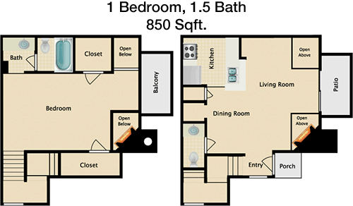 850 sq ft floorplan layout