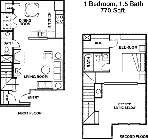 770 sq ft floorplan layout