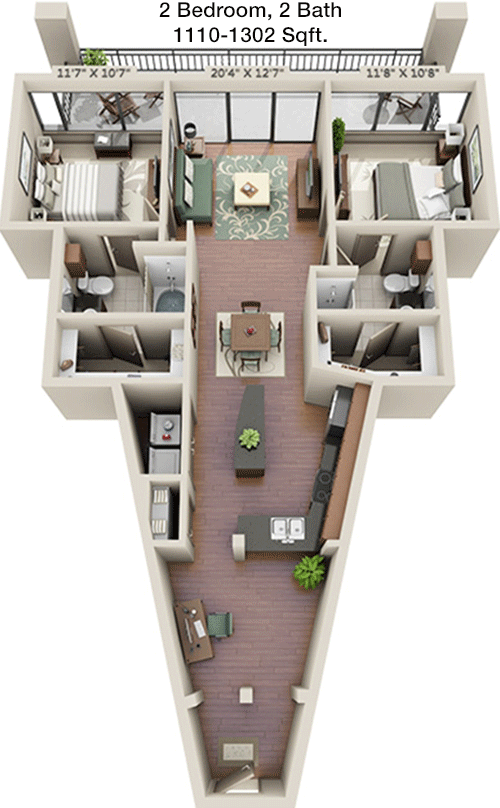 B1 (T) floorplan layout
