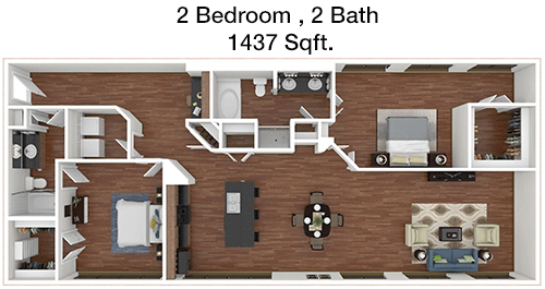1,437 sq ft floorplan layout