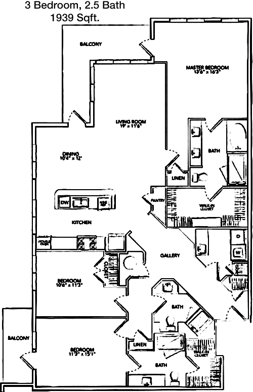 1,939 sq ft floorplan layout