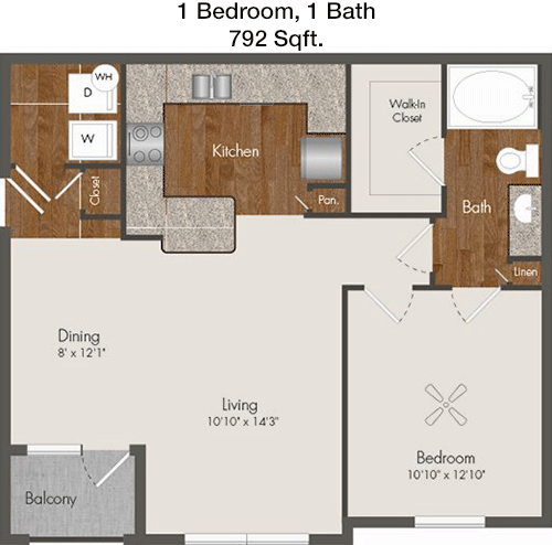 792 sq ft floorplan layout