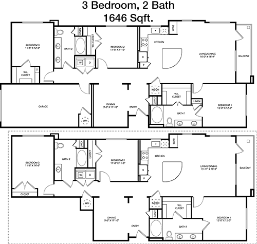 1,646 sq ft floorplan layout