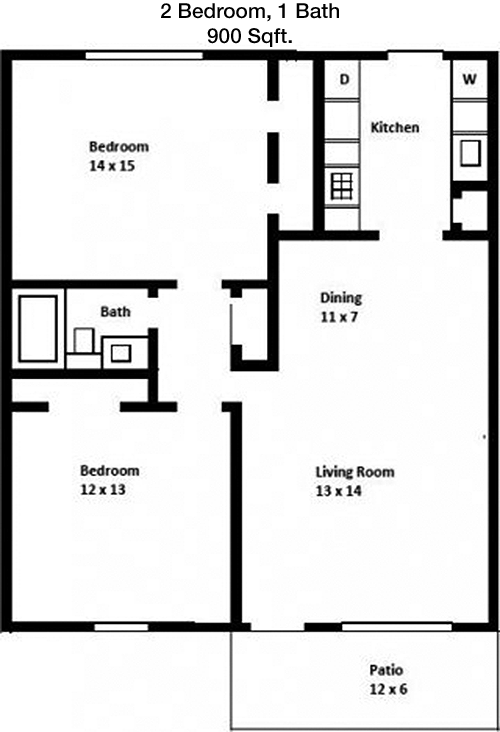 900 sq ft floorplan layout