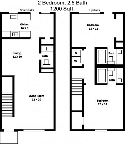 1,200 sq ft floorplan layout