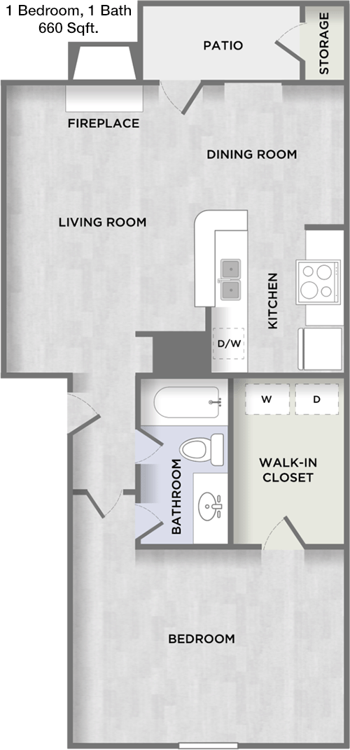 660 sq ft floorplan layout