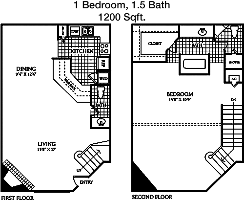 1,200 sq ft floorplan layout