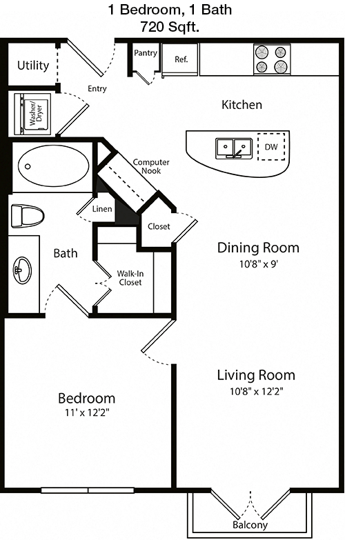 720 sq ft floorplan layout
