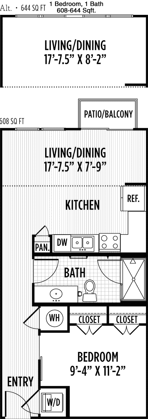 E1 floorplan layout