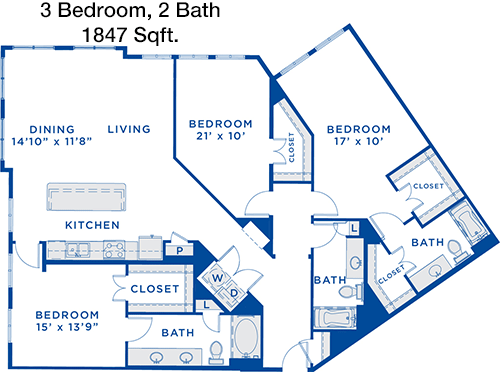1,847 sq ft floorplan layout