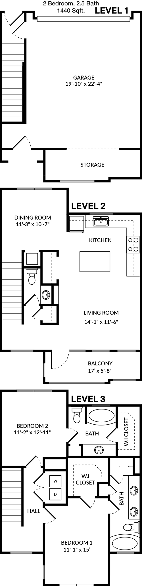 B3T floorplan layout