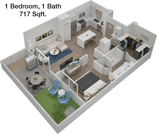 717 sq ft floorplan layout