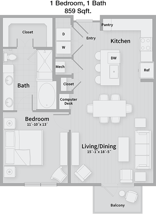 Unit B floorplan layout
