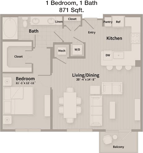 Unit B1 floorplan layout
