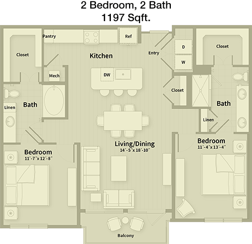 Unit E1 floorplan layout