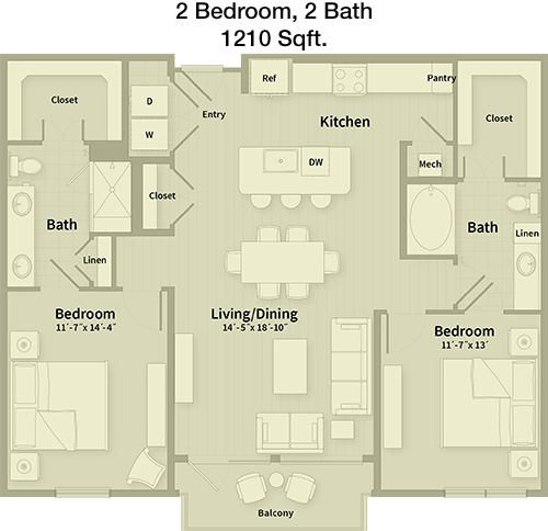 Unit E2 floorplan layout