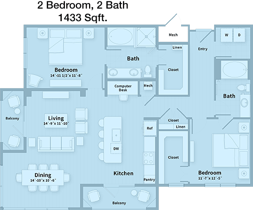 Unit E4 floorplan layout