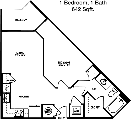 642 sq ft floorplan layout