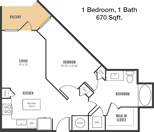 670 sq ft floorplan layout