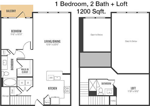 1,200 sq ft floorplan layout