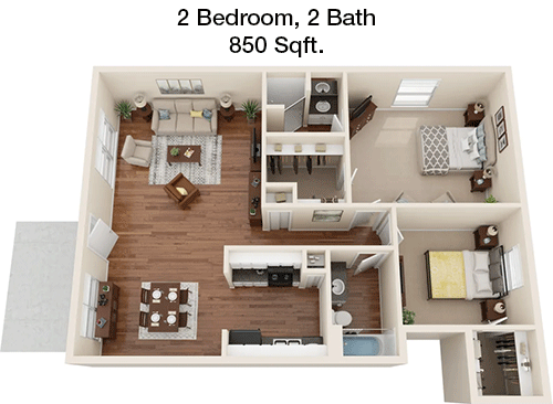 850 sq ft floorplan layout